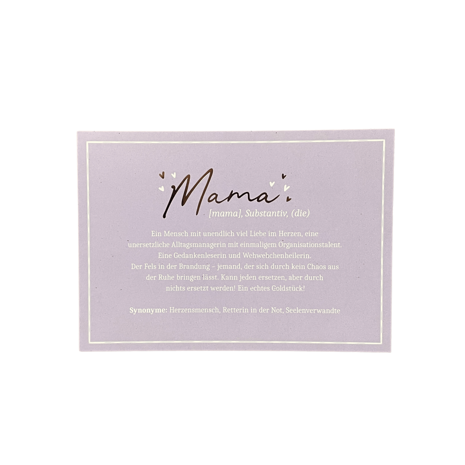 Postkarte „Mama – Ein Mensch mit unendlich viel Liebe,…!“  VintageArt