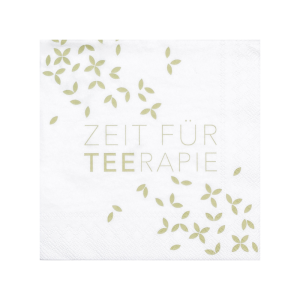 Cocktailservietten „Zeit für Teerapie“, 25 cm, Räder