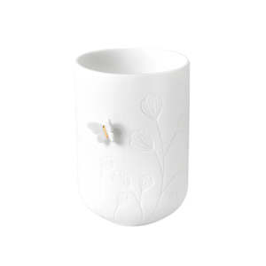 Porzellangeschichten Teelichthalter „Schmetterling“,  Höhe 9 cm, Räder