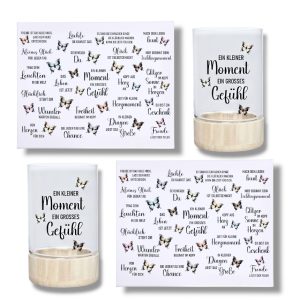 Rub Ons Sticker – Sprüche –  Glücklich steht dir, DIN A4- randlose Rubons