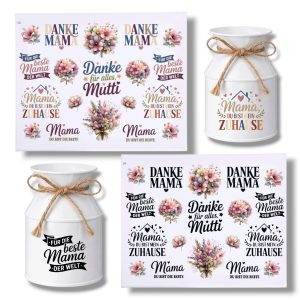 Rub Ons Sticker, Muttertag, Mama, DIN A4