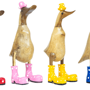 Ente mit Hut und Stiefeln aus Bambus – Exklusives Design