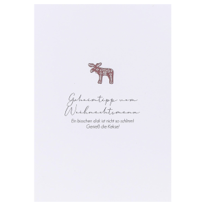 Postkarte „Geheimtipp vom Weihnachtsmann“, Verblühmeinnicht