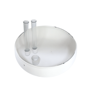 Schale / Kerzenhalter mit Vase, Weiß, 20 cm, VL Home