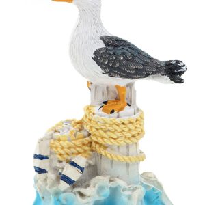 Dekorative Poly Möwe auf Pfahl – Gartenfigur