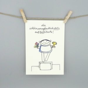 Gratulationskarte, Ich bin stolz auf Dich, Mädchen