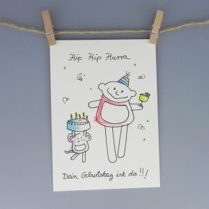 Geburtstagskarte Hip Hip Hurra Junge