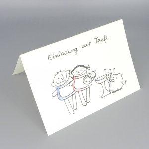 Einladung zur Taufe, Klappkarte