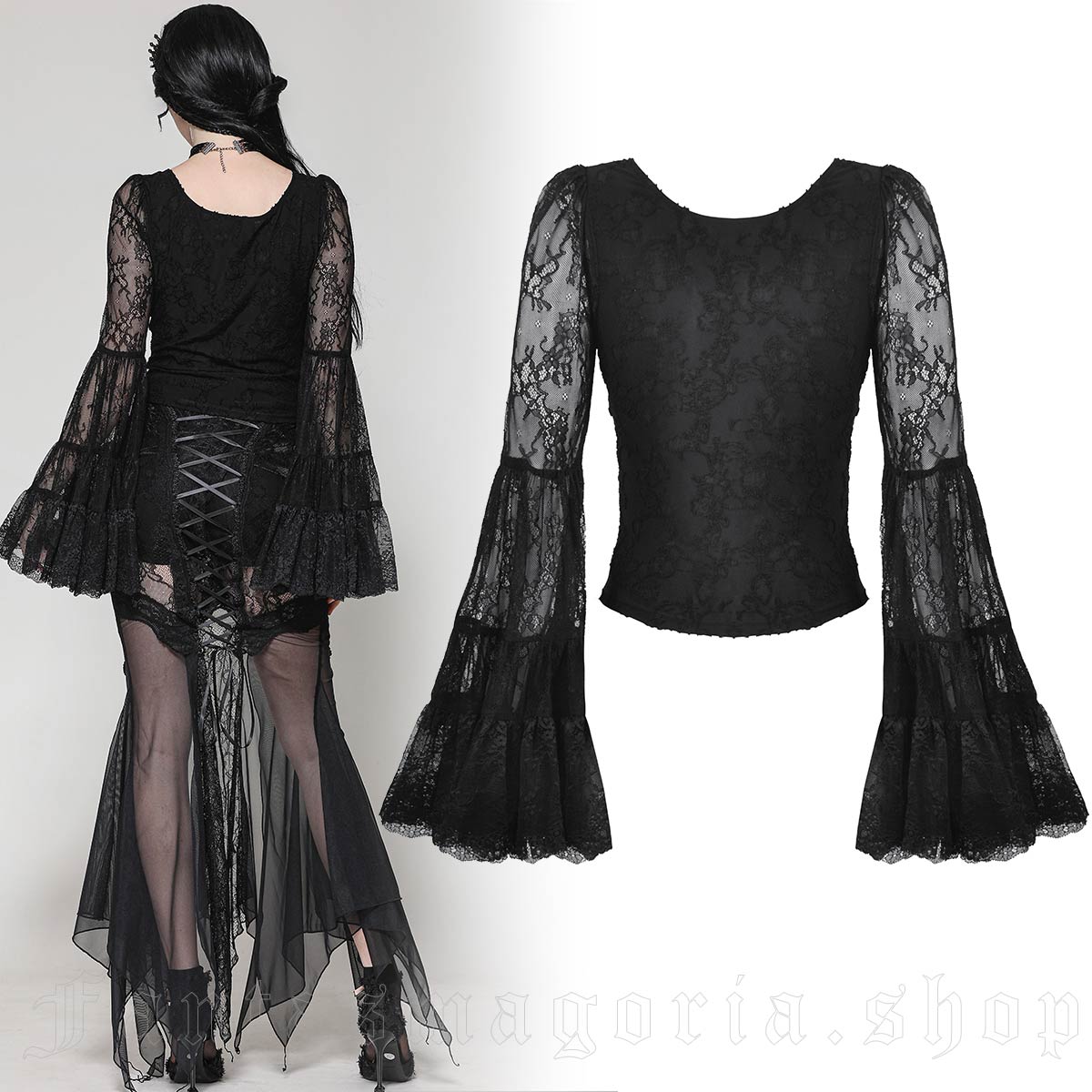 Dark In Love Lilith’s Lace Shirt – Bild 3