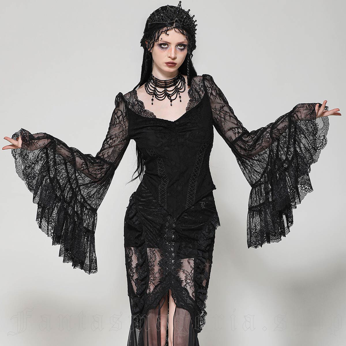 Dark In Love Lilith’s Lace Shirt – Bild 4