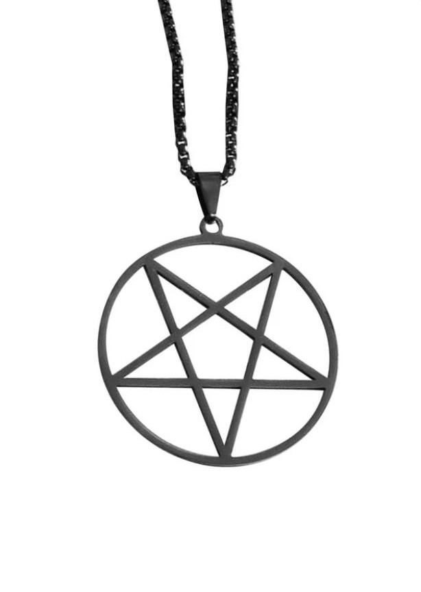 Easure Black Pentacle Necklace