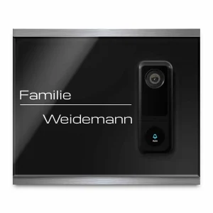 Hochwertige Klingelplatte für die WP Cardea 2-Draht mit personalisierter Gravur