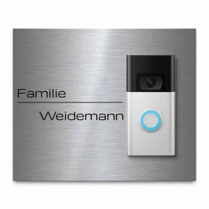 Klingelschild für die Ring Plus mit indvidueller Gravur