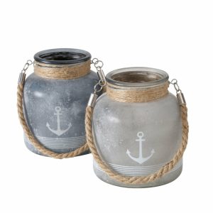 Exklusives Highline Windlicht Föhr, Blau, Grau – Stilvoll & Modern