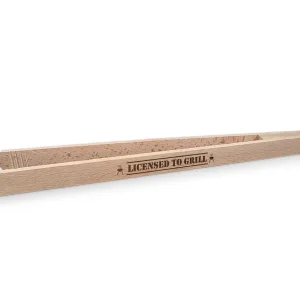 Grillzange aus Holz mit individueller Gravur – 32 cm