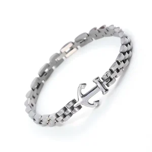 Klassisches Anker-Armband aus Edelstahl, verstellbar