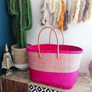 Korbtasche IVATO Fuchsia von LE COMPTOIR DE LA PLAGE