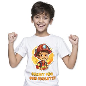 Kinder T-Shirt „Bereit“ Weiß