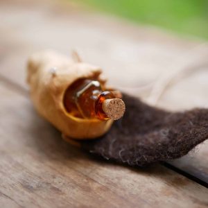 Baumperlenbeutel mit Fläschchen