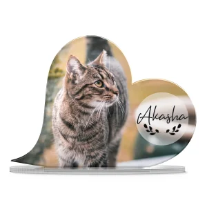 Standbild „Herz“ mit individuellen Foto & Namen-Druck