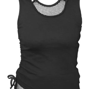 Spiral Neckholder Top mit Netz