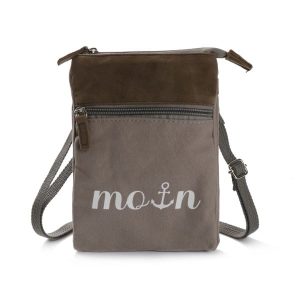 Trendige Crossbody Bag Brustbeutel maritim Moin Anker, Braun