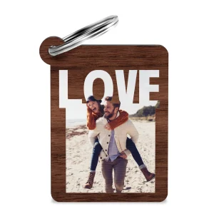 Pärchen Fotoanhänger aus Holz