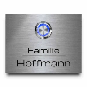 Edelstahl Haustürklingel ab 9×7 cm mit Gravur und Klingelknopf