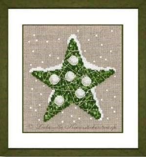 Moosstern mit Silberdraht – Stickpackung