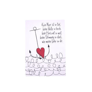 Postkarte „Kein Meer ist so tief, keine Welle so hoch….!“ Kunst aus Friesland