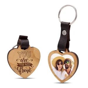 Kirschholz Schlüsselanhänger mit Fotodruck und Gravur