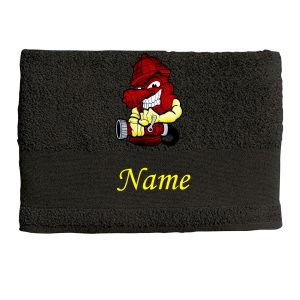 Duschhandtuch „Hydrant“ Schwarz