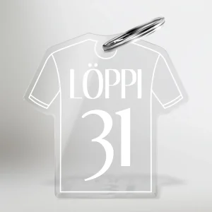 Trikot Schlüsselanhänger aus Acrylglas mit individueller Gravur