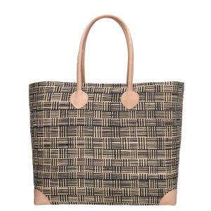 PE FLORENCE Korbtasche HANGARA Karo black & natural