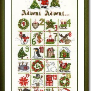 Stickpackung – Adventskalener 2017, rot