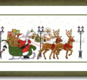 Stickpackung – Santas Rentierschlitten im Dorf